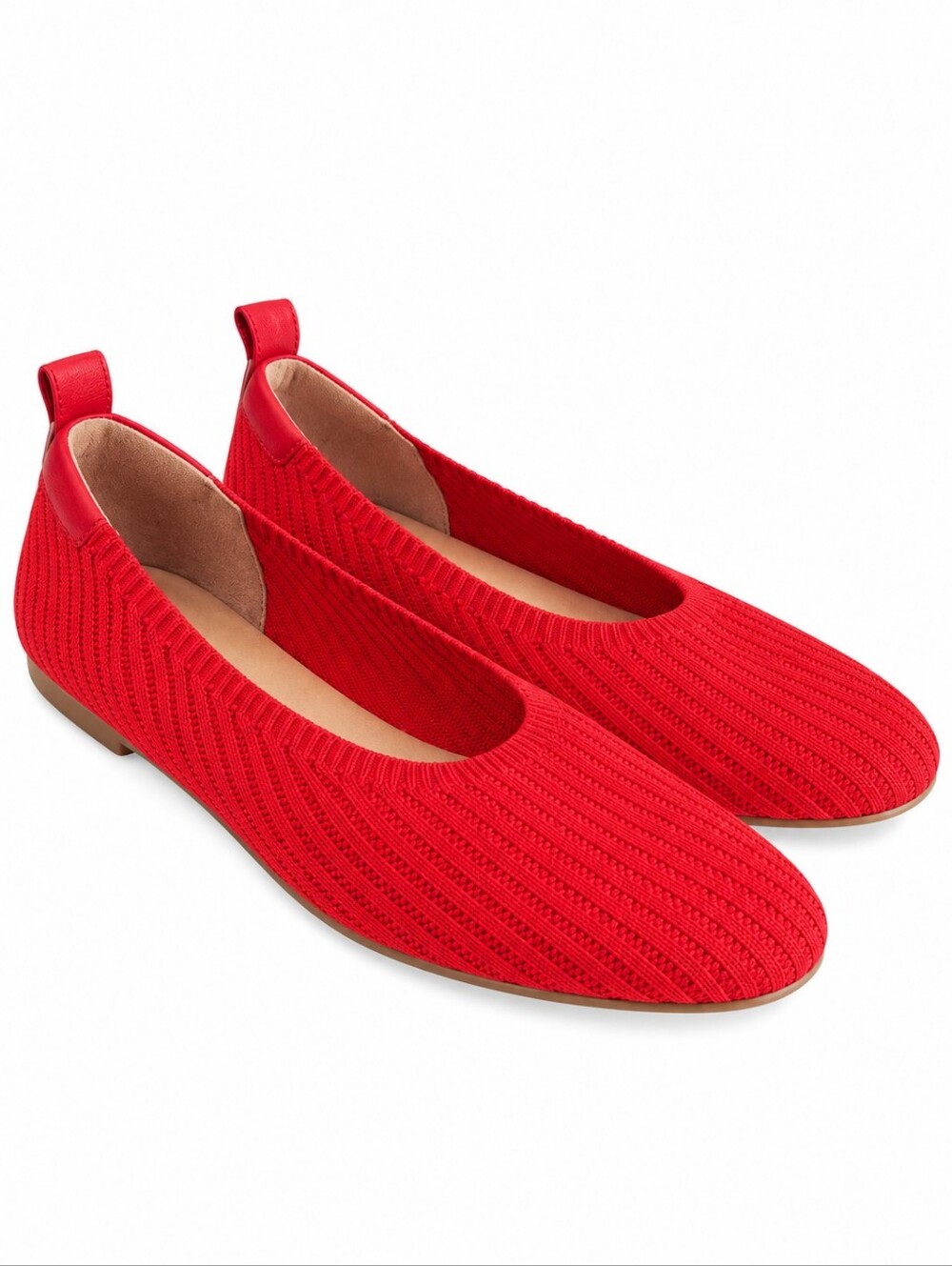 Everlane The Day Glove ReKnit Flats Poppy Red Woven Ballet Shoes Women's Size 10
